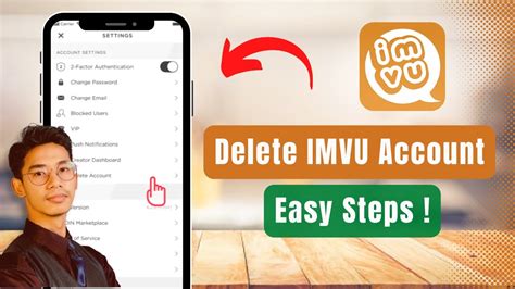 how to delete account imvu